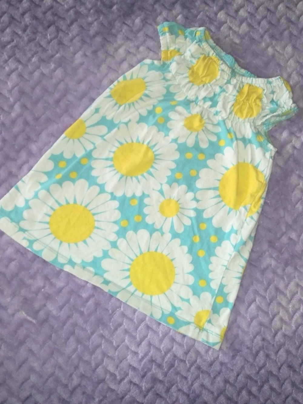 Girls' Blue & Yellow Daisy Sundress